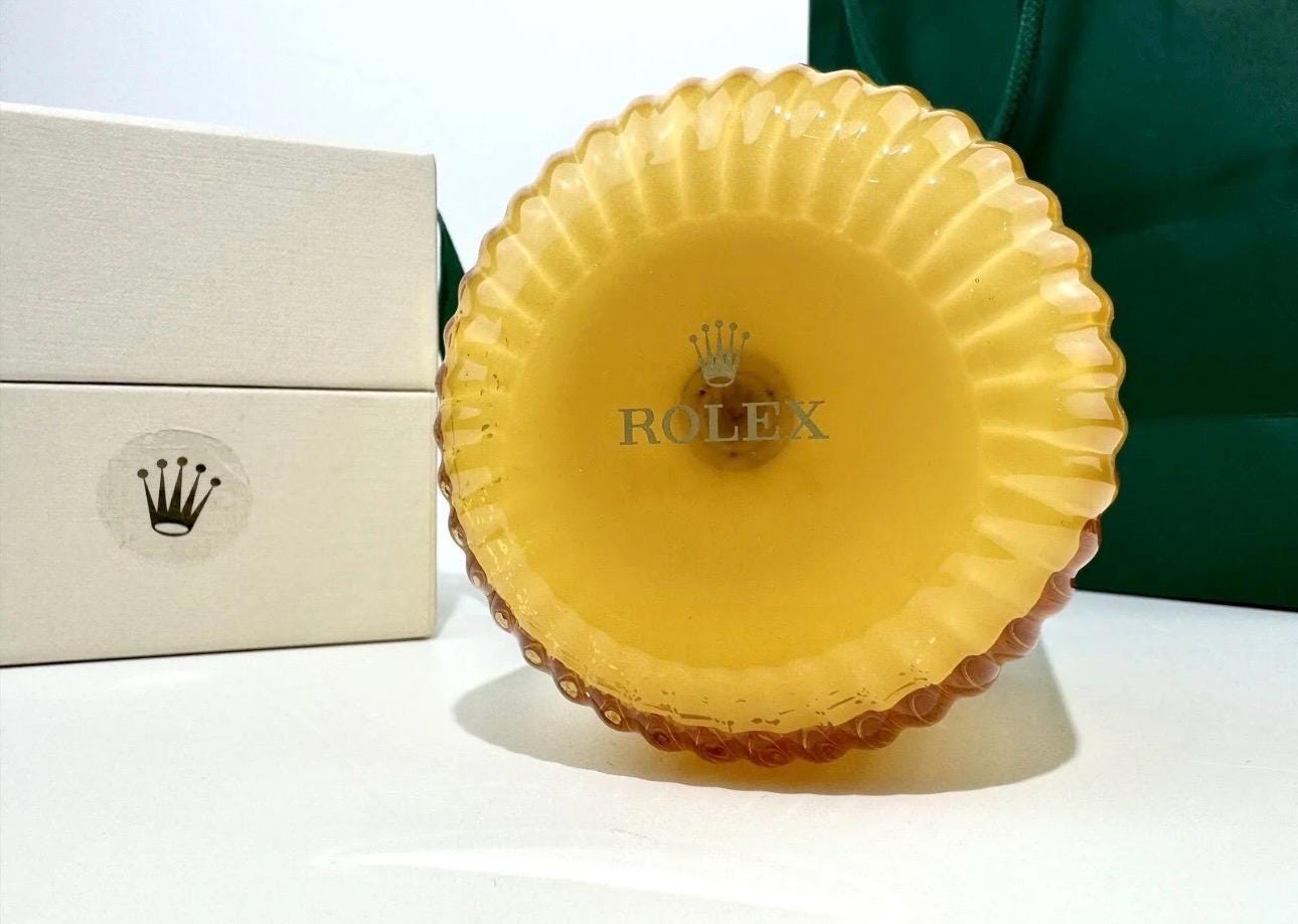 Rolex香水　非売品 Rolex Glass Candle Holder Green Candle - Etsy