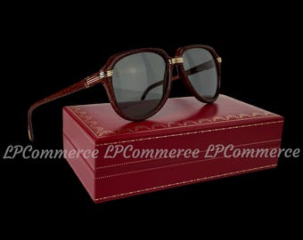 Cartier Vitesse zonnebril, vintage, in doos, maat 58-15, lenzen, jaren 90.