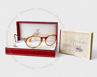 Gebruikte Cartier Trinity 52-18 dameszonnebril met etui en doos, Santos zonnebril
