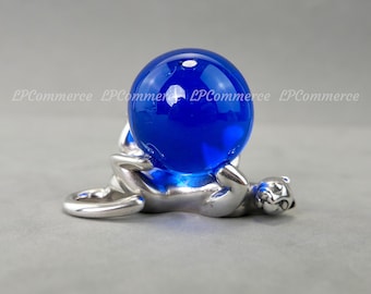Cartier Panthere Paperweight 925% Solid Silver 1990 Pasha Crystal