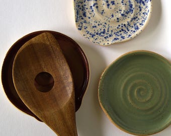 ceramic spoon rest - handmade