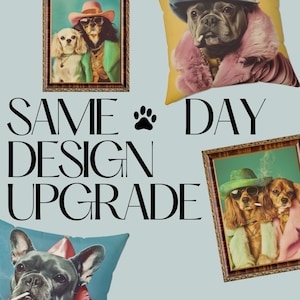 "Same Day Proof Upgrade - Beschleunigen Sie Ihr individuelles 70er Jahre Tierporträt."