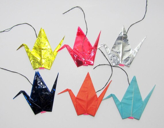 japanese origami paper cranes paper cranes vintage japanese etsy