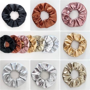 Trendy Metallic Hair Scrunchies Gift Pack of 7 Colours Gift for her