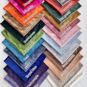 Tela de terciopelo Minky extra suave y elástica en 4 direcciones, precortada (45 x 50 cm), terciopelo de lujo para costura, manualidades, muñecas y proyectos de bricolaje.