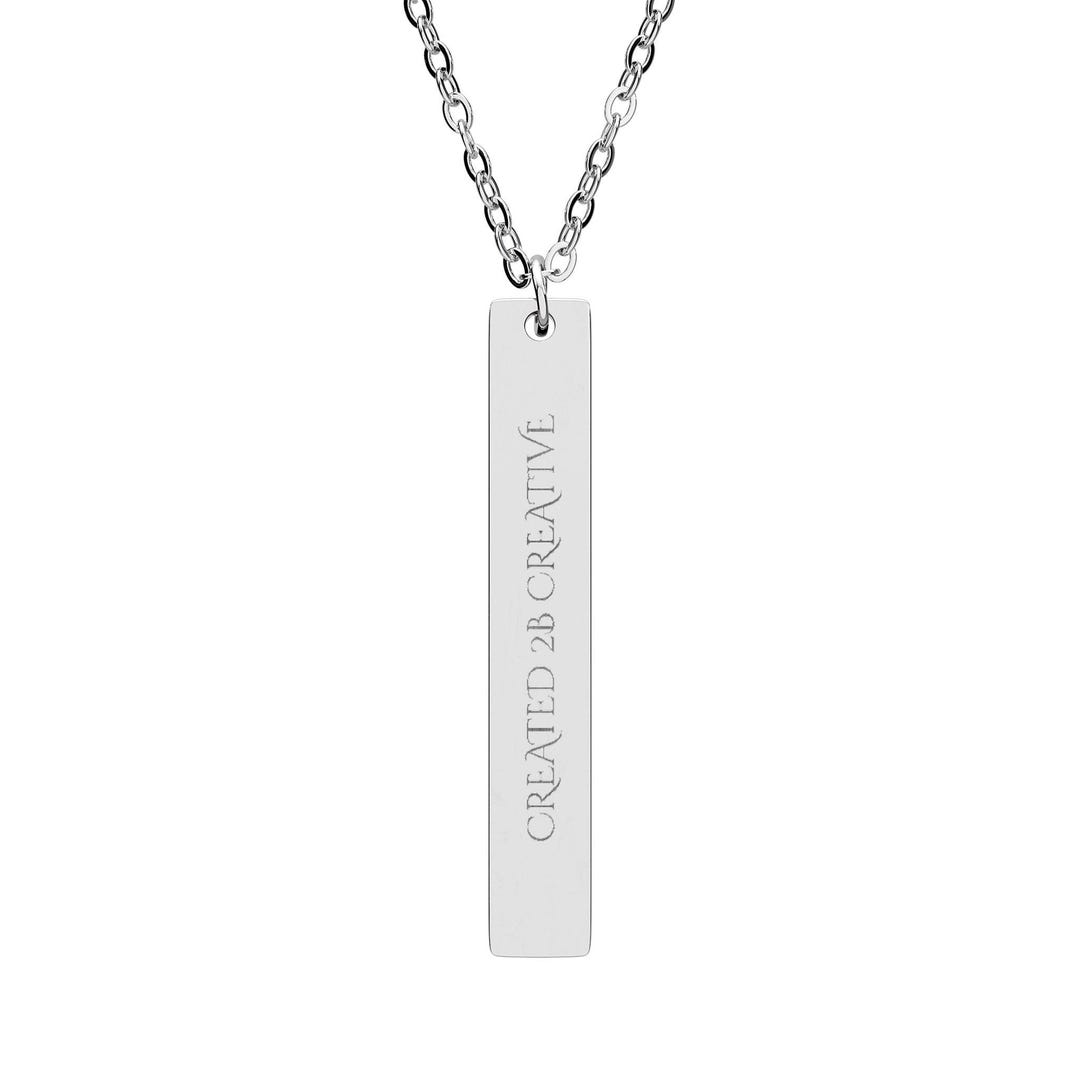 Inspiring Created 2B Creative Vertical Bar Necklace (engraving) - Etsy