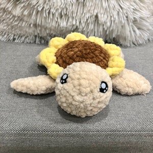 Sunflower Sea Turtle Crochet plushie