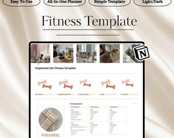 Notion  Fitness Tracker Meal Planner Habit Tracker All-in-One Dashboard Health & Wellness Hub