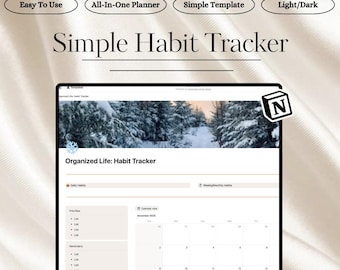 Notion Habit Tracker Minimalist Daily Dashboard Routine Builder Goal Planner Digital Template