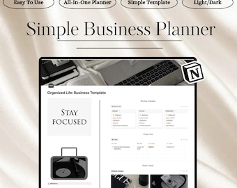 Notion Business Planner | Simple Order Tracker | Client & Project Manager | Finance Dashboard | Digital Download