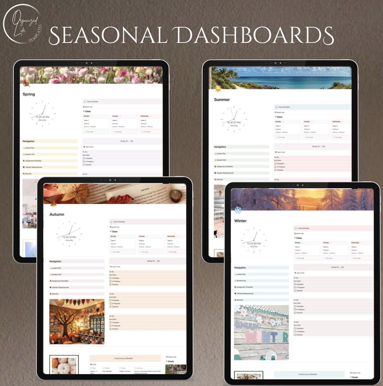 Notion Teacher Planner Template Lesson Plan Dashboard (digital