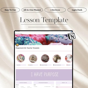 Lesson Planning Template Academic Planner Notion Teacher Dashboard Class Notes University Organizer