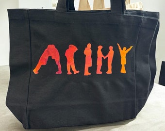 BTS Army Inspired Tote Bag, Holographic Vinyl