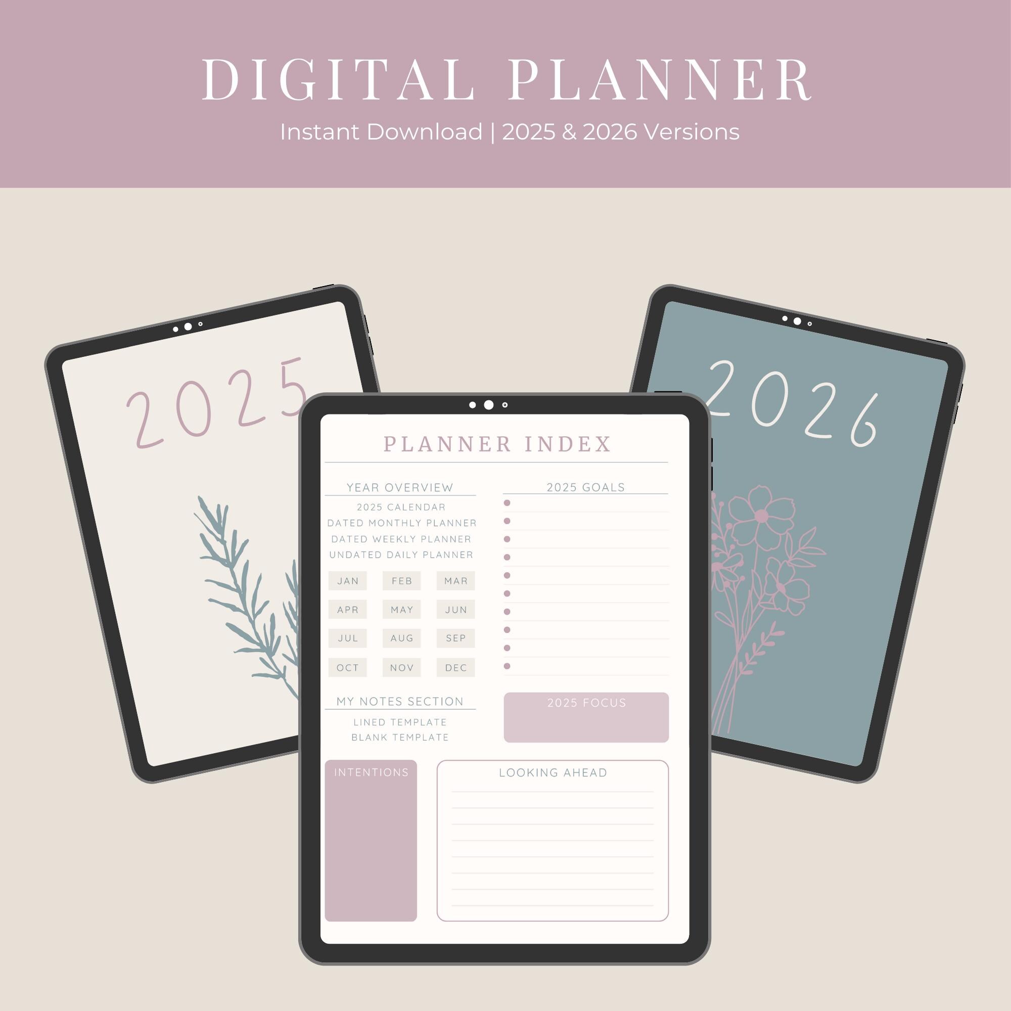2025-2026 Digital Planner | Hyperlinked PDF for Goodnotes, iPad ...