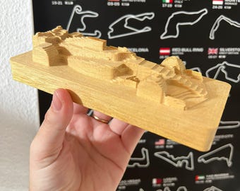 Formula 1 car machined from wood