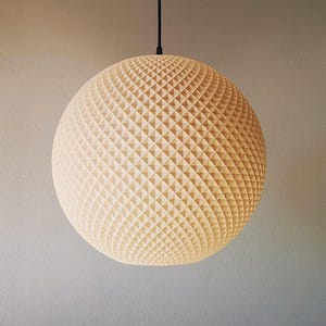 Lampada a sospensione di design Polaris 300 in fibre di legno/ splendido paralume/ lampada da soffitto industriale/ moderna lampada a sospensione con stile per il soggiorno