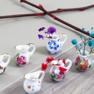 Ceramic Vase Magnet with Dried Flowers, Mini Fridge Decor, Custom Handmade Gift for Kitchen, Dorm or Office