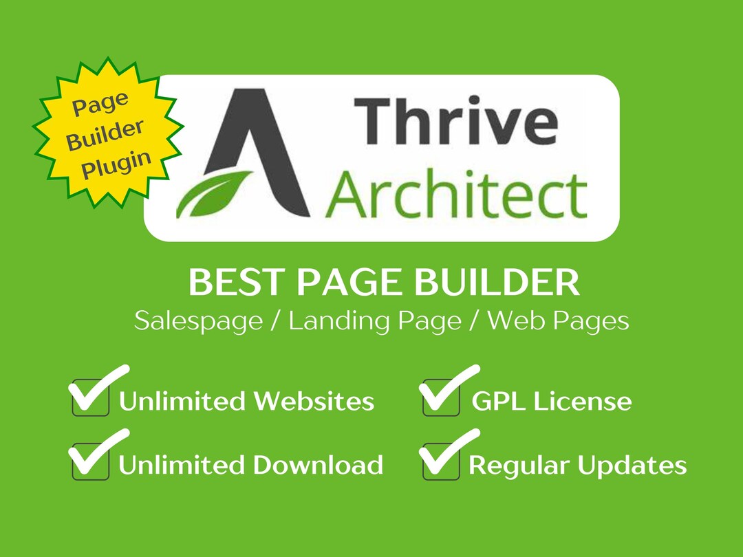 Thrive Architect Plugin Thrive Builder for Wordpress Unlimited Website ...