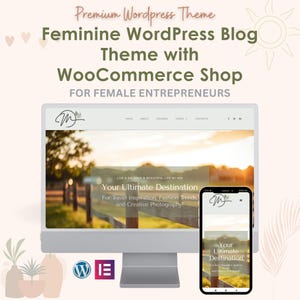 Tema WordPress para Blog Feminino | Modelo de Site Elementor WooCommerce Elegante para Empreendedoras