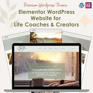 Minimal Personal Brand WordPress Website Template | Elementor Theme for Life Coaches & Creators