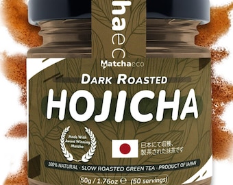 Matchaeco Hojicha Té Verde Tostado En Polvo 50g Tarro / Matcha De Grado Ceremonial
