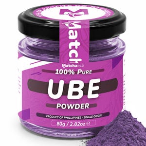 Matchaeco | Ube-pulver 80 g | 100 % naturligt lila yamspulver från Filippinerna | Premium Ube för bakning, desserter och latte