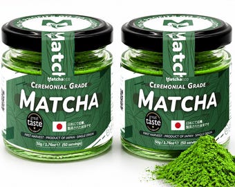 Matchaeco | Matcha Green Tea Powder: Ceremonial Grade,Twin Pack Authentic Japanese Stone Ground Matcha | Single Origin First Harvest