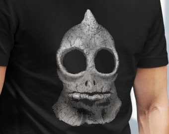 Sleestak Skull Tee Shirt Sleestaks Tshirt Retro Cool T-Shirt Reptile Alien Library of Skulls Tees Hissing Geek Saturday Morning Sleestacks