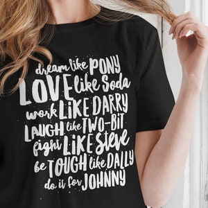 The Outsiders Shirt Character Names Cool T Shirts Bookish Top Books T-Shirt Gifts Literature Tee Merch Stay Gold Ponyboy Teacher Dress Up image 1