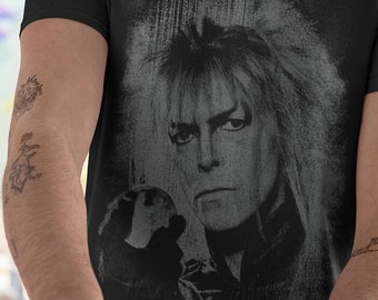 Jareth Tshirt Labyrinth Tee Shirt David Bowie Halloween T shirt Retro Cool T-Shirt The Goblin King Sarah Williams 80s 1980s