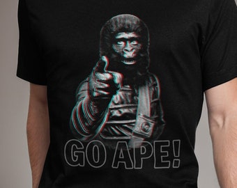 3D Effect Go Ape Planet of The Apes T-Shirt by HomeStudio Beneath The Planet of The Apes Shirts Sci Fi Tshirt POTA Tee T Shirt Tshirts Ursus