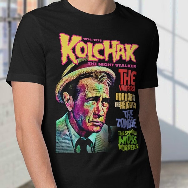 T-Shirt Kolchak The Night Stalker (style 1) by HomeStudio Kolchak Tee Shirt Carl Kolchak T Tshirt Horror Merch Classic Famous Monsters Tees