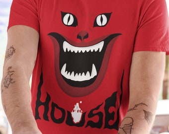 House 1977 Shirt Hausu Cat Face Tee Shirts Japanese Horror Tshirt Cult Classic Film J-Horror Movies Jhorror Haunted House J Horror ハウス Films