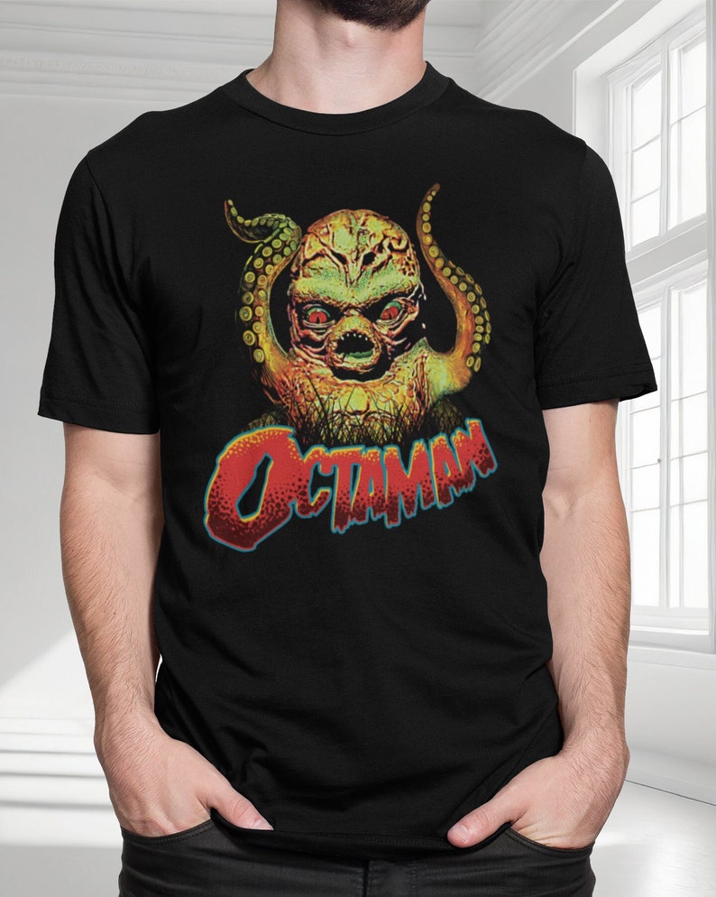 Octaman 1971 Retro Shirt Cult Classic TShirt Horror Monster Tee Octopus Man T-Shirt Cool Unisex T-Shirts 70s Top T Shirt Tee Merch 4xl 5xl image 1