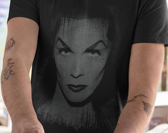 Vampira Face Shirt Horror T Shirt Cool Vampire Unisex T-Shirts Classic Horror Top T-Shirt Gothic Tee Monster Merch Vamp Vampires 4xl 5xl