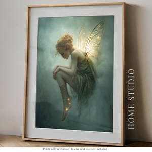 Tinker Bell Inspired Fairy Art Print – Enchanting Glow Winged Character for Magical Home Décor or Fantasy Peter Pan Lover Gift Neverland