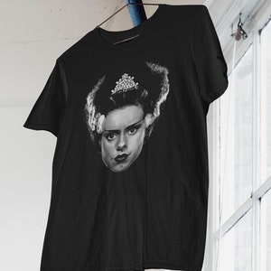 The Bride of Frankenstein Shirt Audrey Style T Shirt Cool T-Shirts Hollywood Glam Horror T-Shirt Gothic Tee Breakfast Monsters Fashion Love image 4