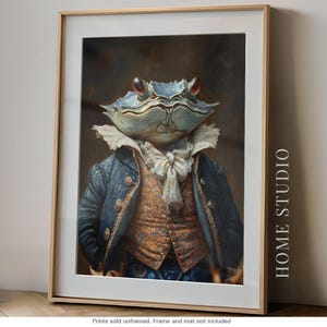 Maryland Blue Crab Portrait - Chesapeake Bay Decor, Coastal Kitchen Art, Quirky Seafood Print image 1