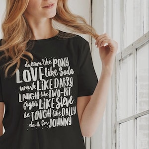 The Outsiders Shirt Greasers Characters Names Tee Bookish T-Shirt Literature Merch Stay Gold Ponyboy English Teacher Reading Fan Tshirt ELA