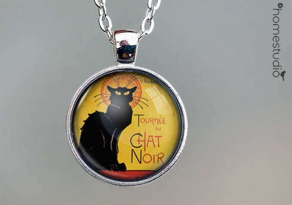 Du Chat Noir Jewelry Sale Necklace Chat Noir Charm Chat Noir Poster Black Cat Chat Noir Keychain Cat Lover Gift French Paris France