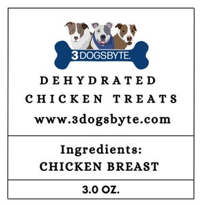 Dehydrated Chicken Treats 3oz image 1