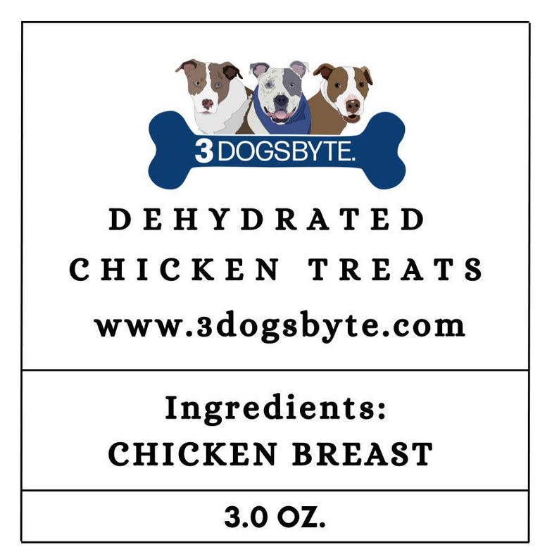 Dehydrated Chicken Treats 3oz image 1