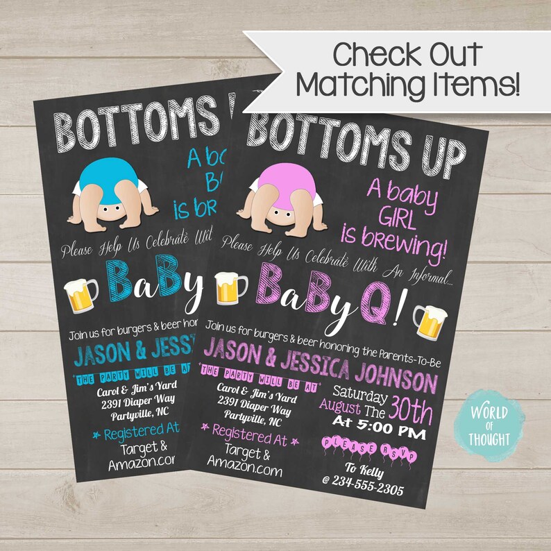Bottoms Up Baby Shower Baby Q BBQ Cupcake Toppers Confetti Etsy