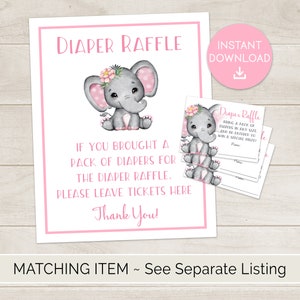 Baby Elephant Baby Shower Favor Labels, Custom Personalized Baby Shower Hand Sanitizer Favor Stickers Pink Flower Baby Girl Shower WT002P image 6