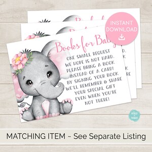 PRINTED Elephant Girl Flower Theme Baby Shower Water Bottle Label Wrap Personalized Water Bottle Labels WT002P image 9