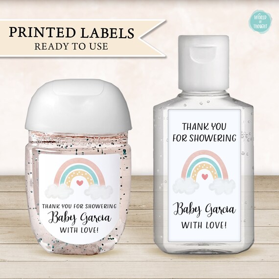 Hand sanitizer baby shower favor sayings 2025