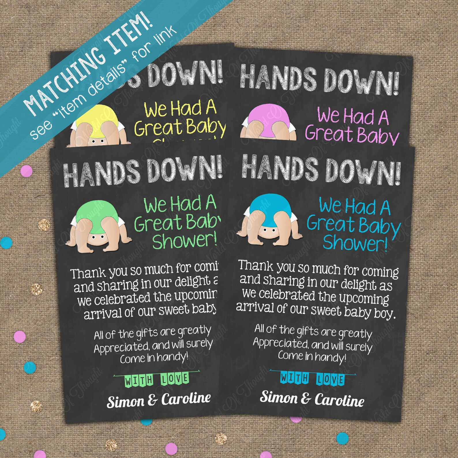 Bottoms Up Baby Shower Baby Q Blue Boy Cupcake Toppers Etsy