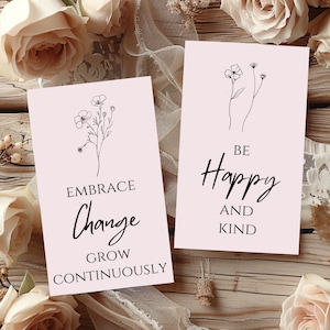 25 Printable Affirmation Cards Encouragement and Inspirational Quotes for Vision Boards & Self-Care Instant Download plus Bonus PDF Serie2