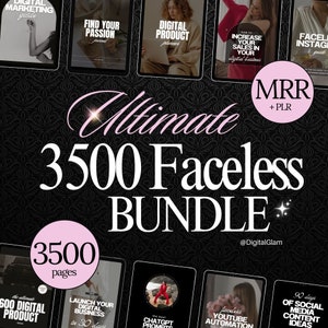 3500 MRR Faceless Digital Marketing Bundle | Faceless Marketing | MRR Faceless Bundle | Faceless Videos | Plr and Mrr | Mrr Digital Products