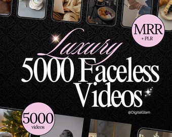 5000 luxe gezichtsloze video's: MRR/PLR-spoelenbundel